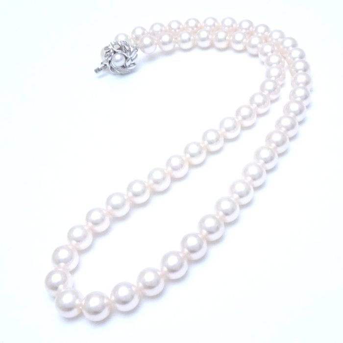 Akoya Pearl Necklace Silver 7.5-8mm