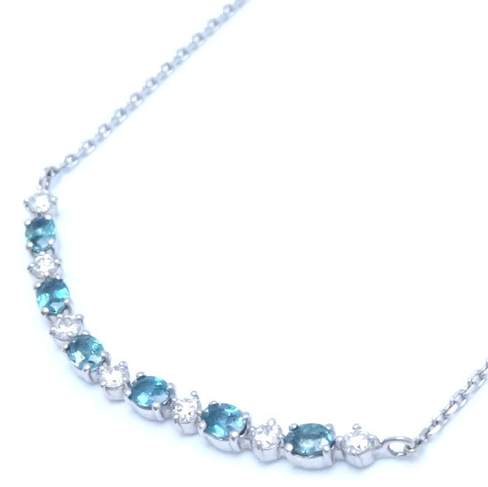 Alexandrite 0.20ct Diamond 0.12ct Platinum Necklace