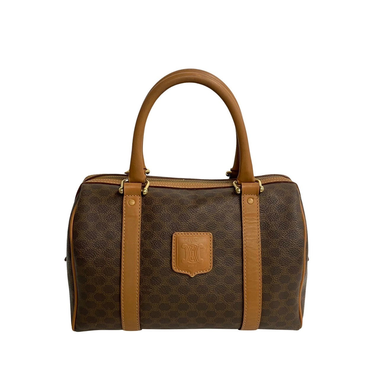 Celine Macadam Boston Bag  Leather Handbag in Good condition