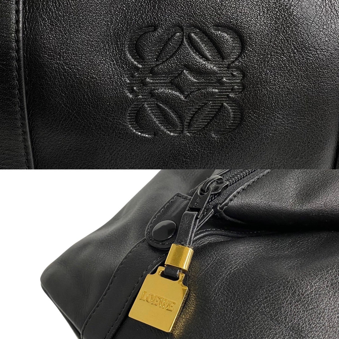 Loewe Anagram Mini Boston Bag Leather Handbag