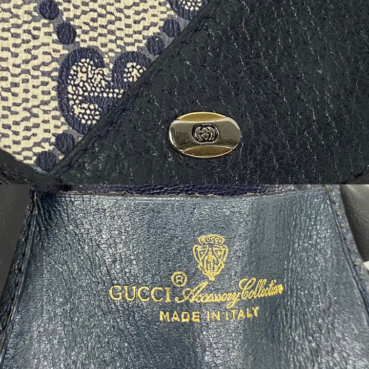 Gucci GG Supreme & Leather Coin Purse Leather Coin Case 64 03 432 in Very Good Condition