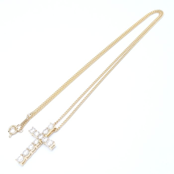 Diamond Cross Necklace 1.00ct K18YG Yellow Gold