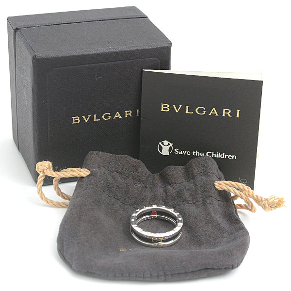 Bvlgari B-Zero1 Save the Children Ring Ag925 Black Ceramic Size 61 in Great Condition