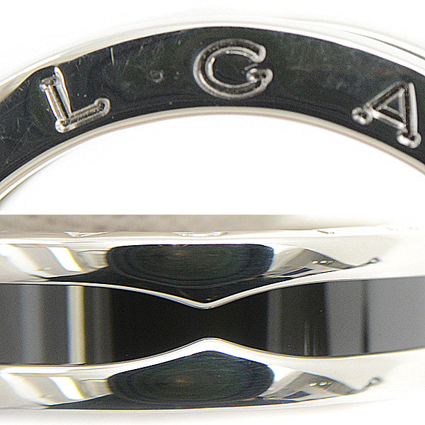 Bvlgari B-Zero1 Save the Children Ring Ag925 Black Ceramic Size 61 in Great Condition