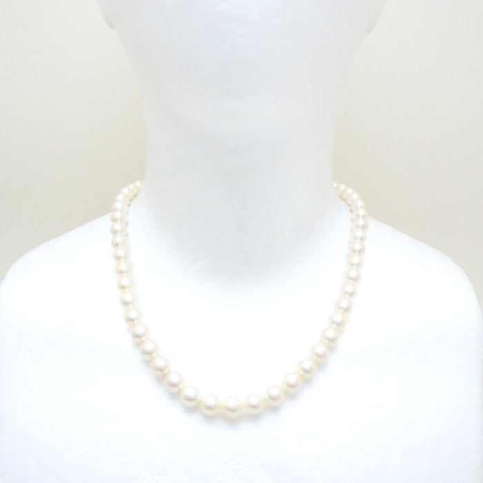 Akoya Pearl Necklace Silver 8-8.5mm