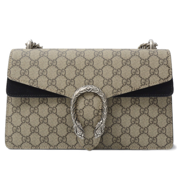 Gucci GG Supreme Dionysus Chain Shoulder Bag PVC Suede