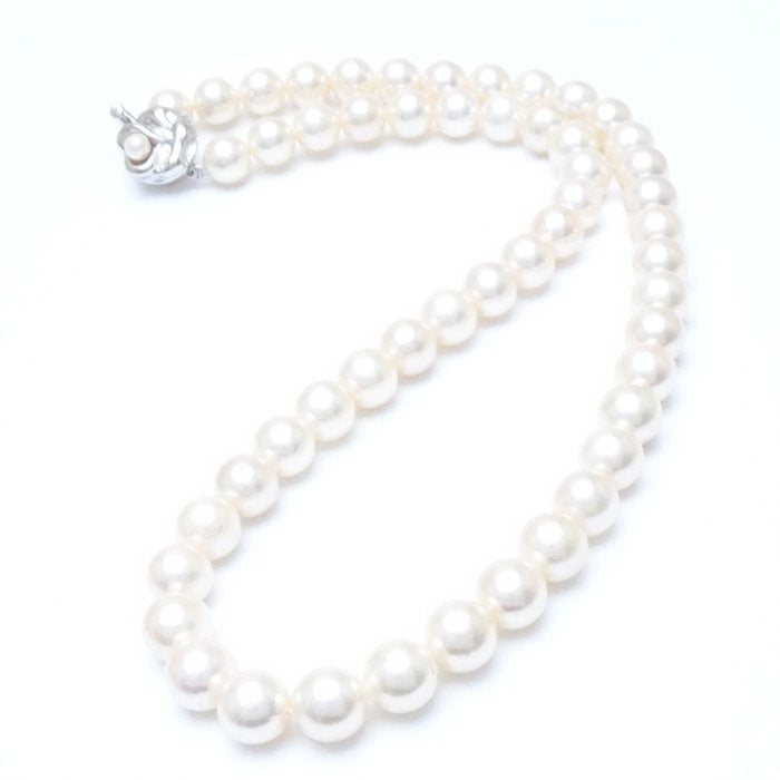 Akoya Pearl Necklace Silver 8.5-9mm