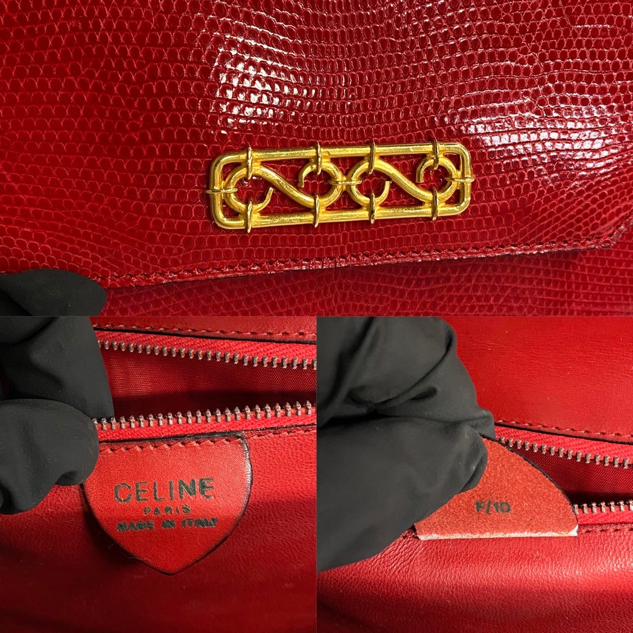 Celine Leather Top Handle Bag  Leather Handbag in Very Good Condition