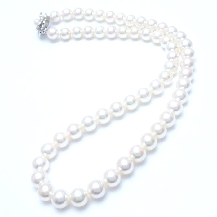 Akoya Pearl Necklace Silver 7-7.4mm