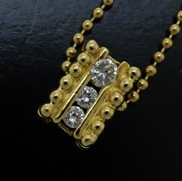 Diamond Necklace 0.14ct K18YG Yellow Gold