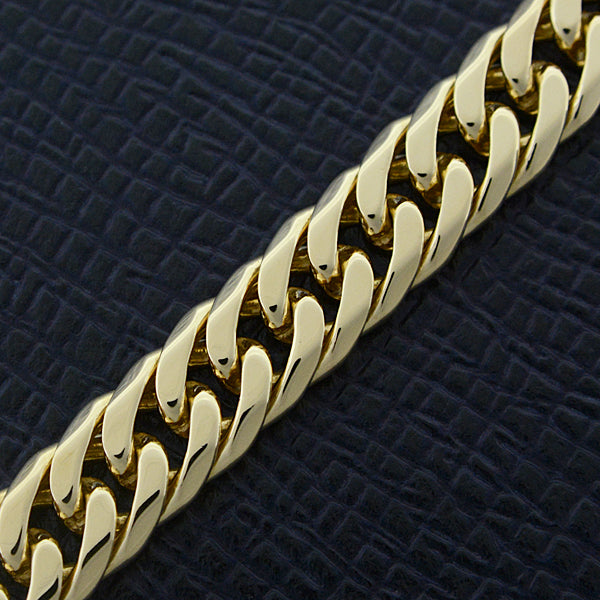 K18 6-Sided Double Chain Bracelet Yellow Gold