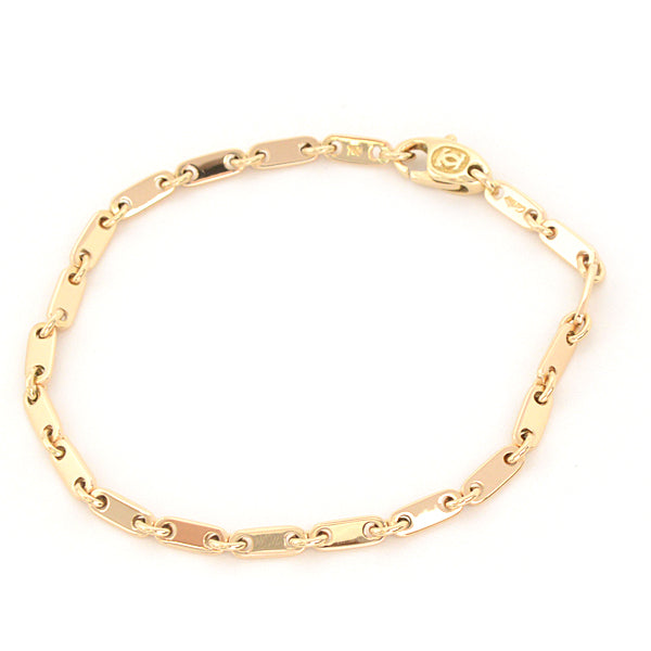 Cartier 750YG Figaro Chain Bracelet Yellow Gold in Great Condition