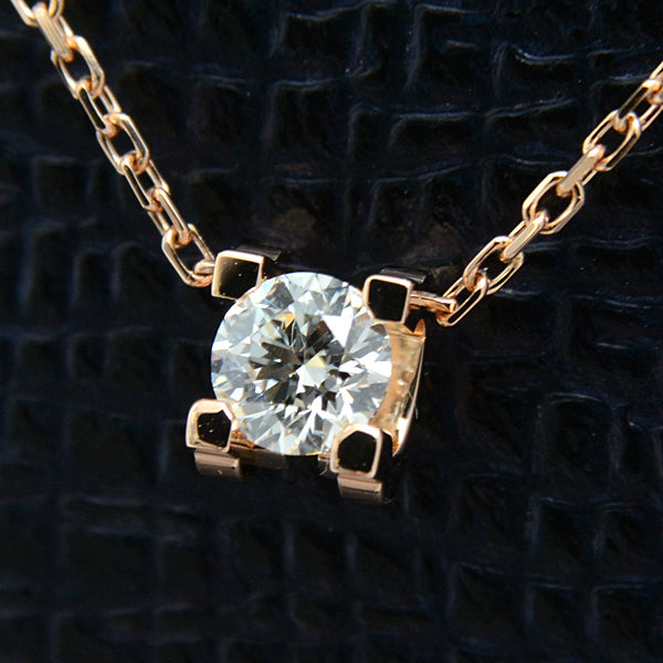 Cartier 750PG Diamond Necklace 0.23ct Pink Gold in Great Condition