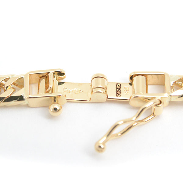 K18 8-Sided Triple Chain Bracelet Yellow Gold