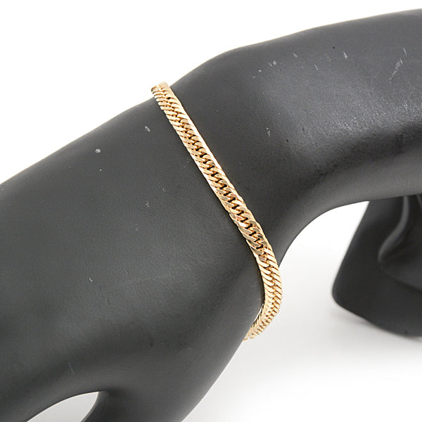 K18 8-Sided Triple Chain Bracelet Yellow Gold