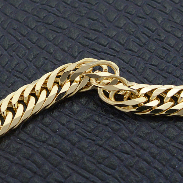 K18 8-Sided Triple Chain Bracelet Yellow Gold