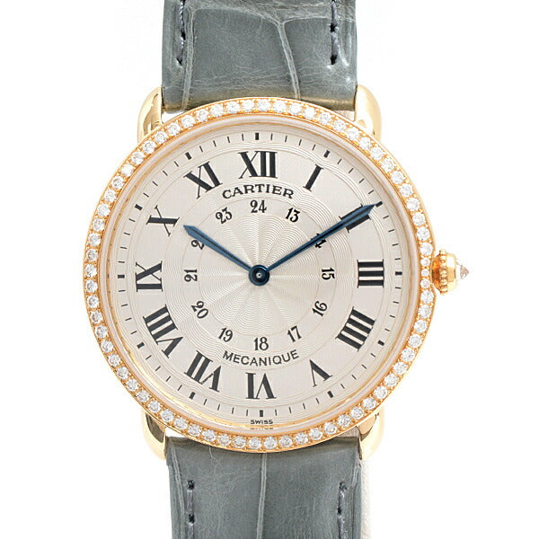 Cartier Ronde Louis Diamond Bezel Manual Watch