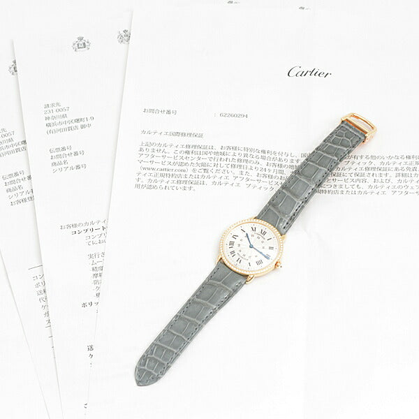 Cartier Ronde Louis Diamond Bezel Manual Watch