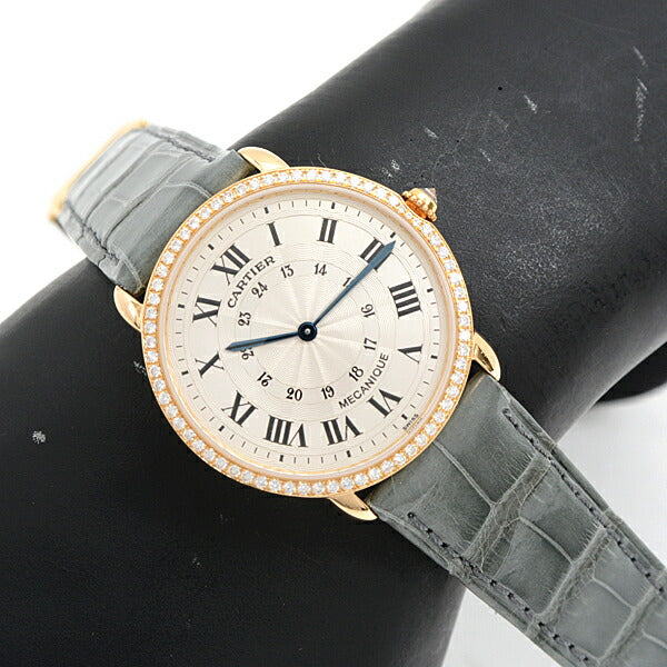 Cartier Ronde Louis Diamond Bezel Manual Watch