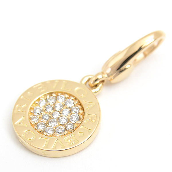 Bvlgari 750YG Diamond Pave Pendant Charm