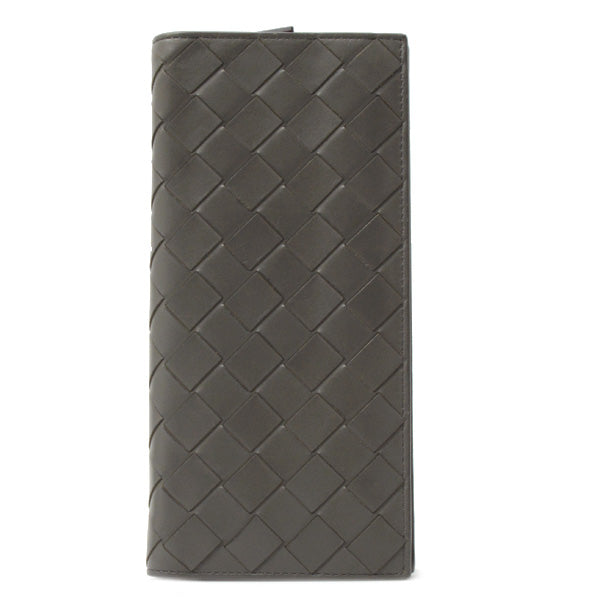 Bottega Veneta Men's Long Wallet Calf Leather Grey