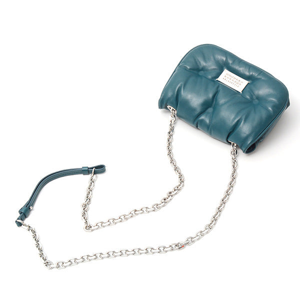 Maison Margiela Women's Chain Shoulder Bag Nappa Leather Green in Very Good Condition