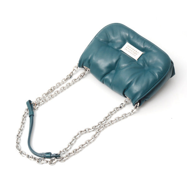 Maison Margiela Women's Chain Shoulder Bag Nappa Leather Green in Very Good Condition