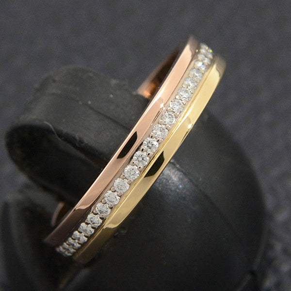 Cartier Trinity Diamond Wedding Ring 750YG×WG×PG in Great Condition