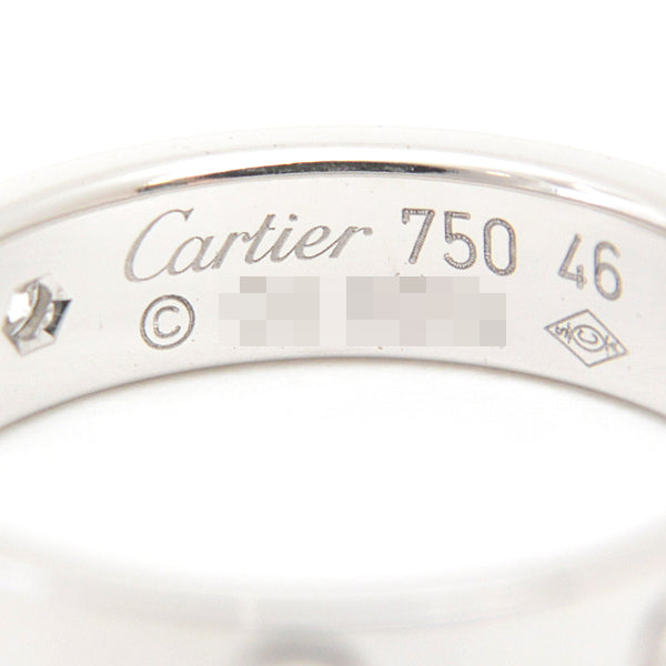 Cartier 750WG Diamond Mini Love Ring White Gold in Great Condition