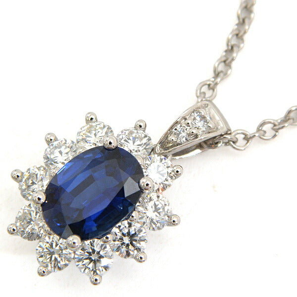 Tiffany PT950 Sapphire Diamond Necklace in Great Condition