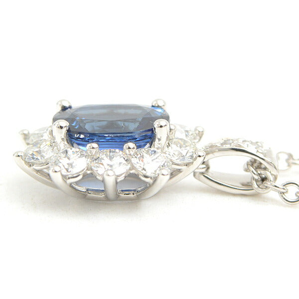 Tiffany PT950 Sapphire Diamond Necklace in Great Condition