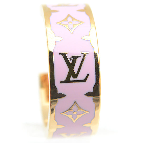 Louis Vuitton Nanogram Enamel Pink Earrings M01831 in Great Condition