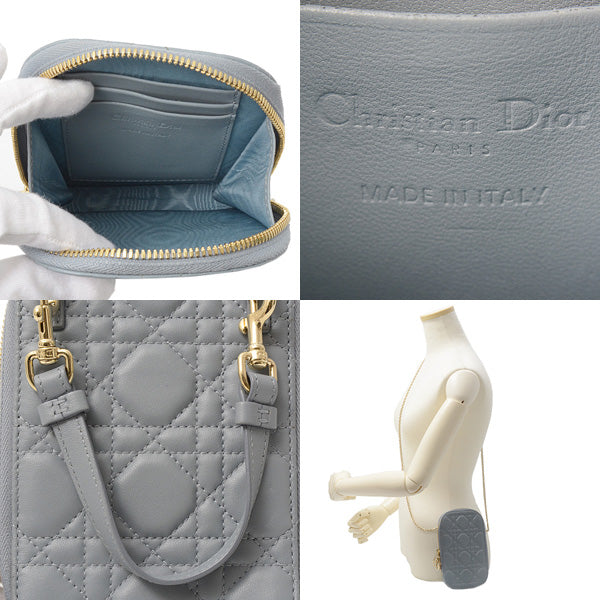 Christian Dior Lady Dior Lambskin Cannage Phone Holder Bag in Great Condition