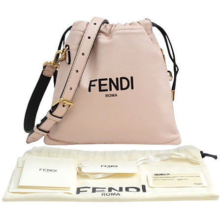 Fendi Mini Leather Shoulder Bag Pink in Very Good Condition