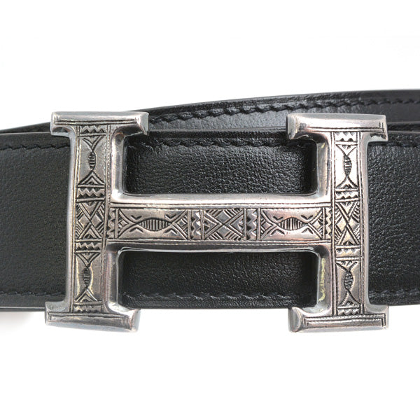 Hermes Men's Reversible Constance Belt Box Calf Togo Black Brown in Great Condition