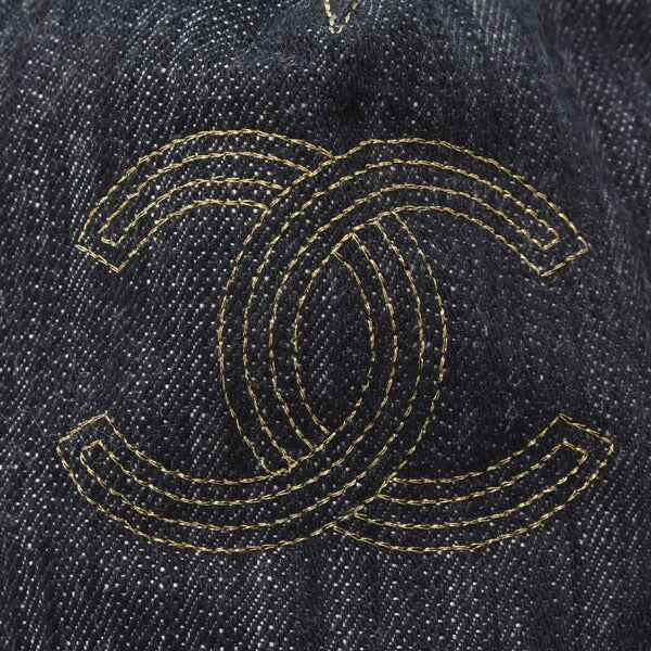 Chanel Denim Cap Cotton Navy Unisex in Great Condition