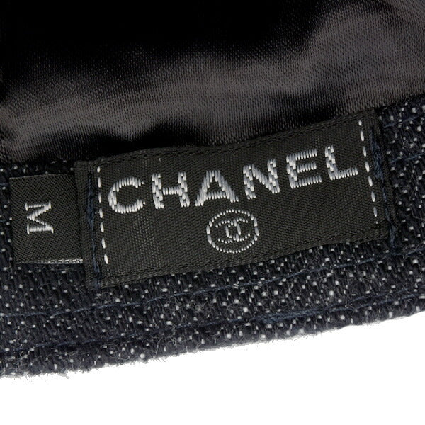 Chanel Denim Cap Cotton Navy Unisex in Great Condition