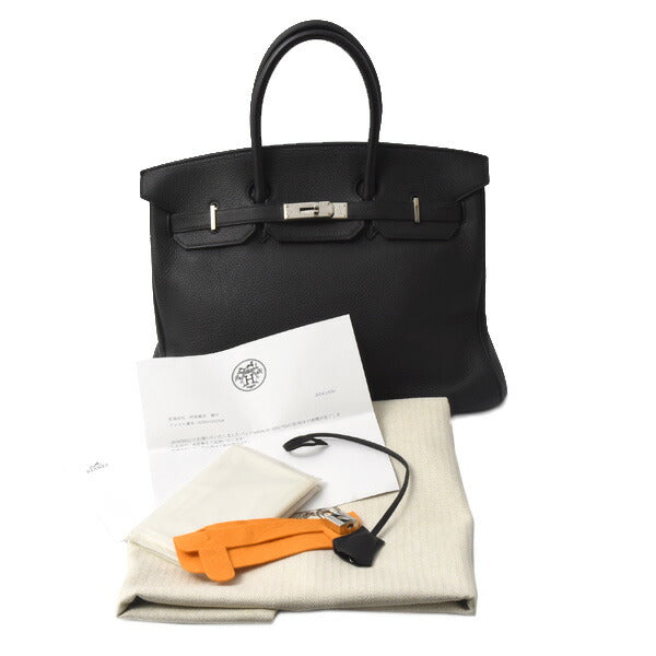 Hermes Birkin 35 Togo Handbag Black