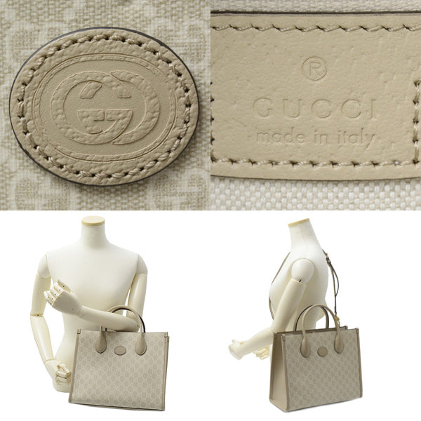 Gucci Canvas GG Supreme Interlocking G 2WAY Tote Bag 659983