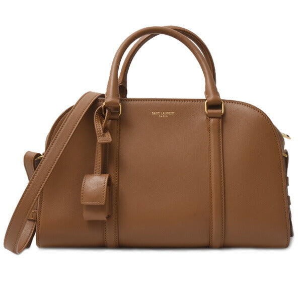 Saint Laurent Baby Duffle Rock Leather Handbag Brown