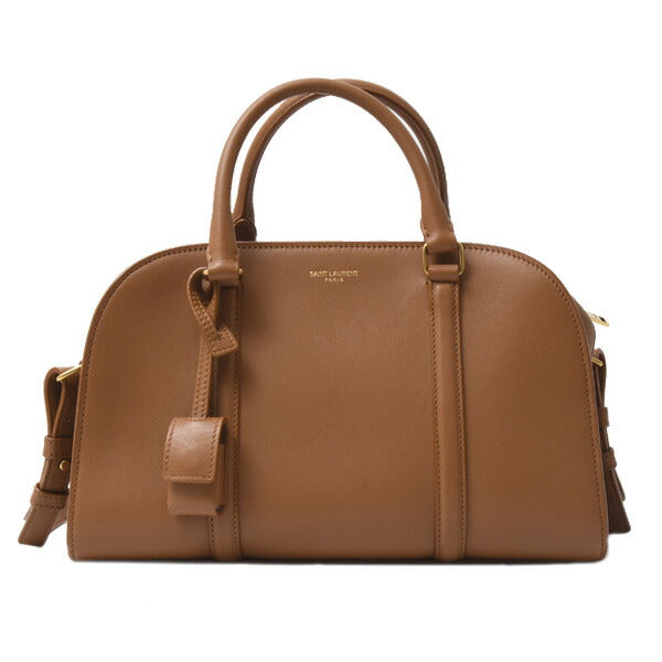 Saint Laurent Baby Duffle Rock Leather Handbag Brown