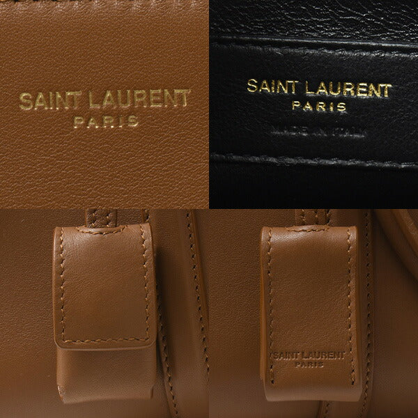 Saint Laurent Baby Duffle Rock Leather Handbag Brown in Great Condition