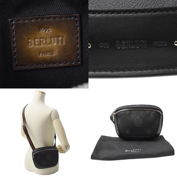 Berluti Men's Messenger Bag PVC Black