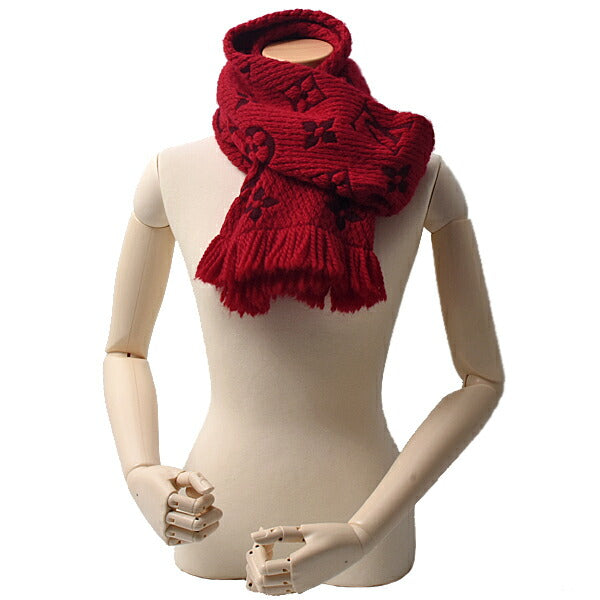 Louis Vuitton Wool Silk Scarf Rouge