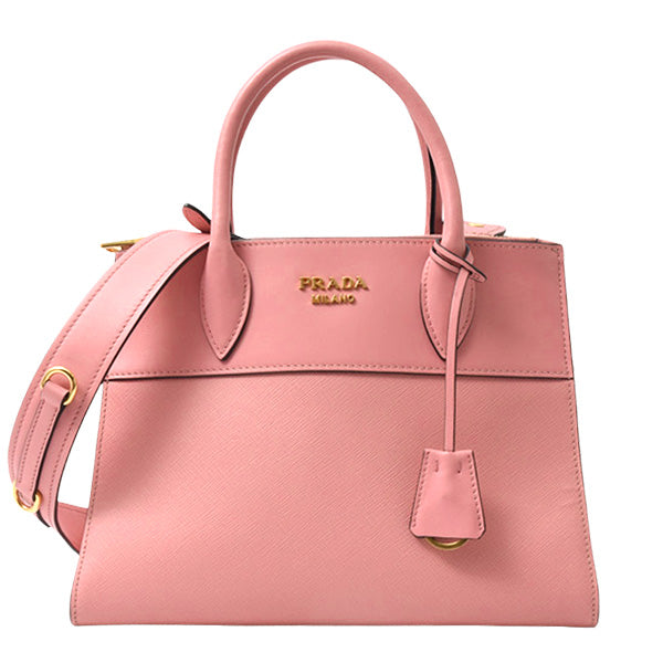 Prada Saffiano Leather 2WAY Shoulder Bag Pink 1BA113 in Great Condition