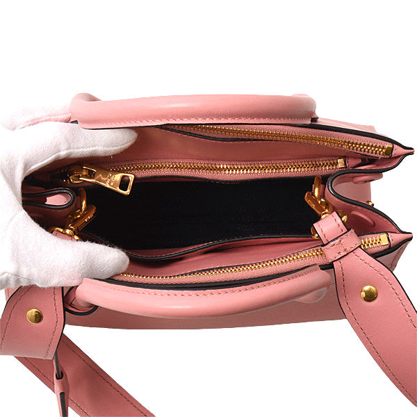 Prada Saffiano Leather 2WAY Shoulder Bag Pink 1BA113 in Great Condition