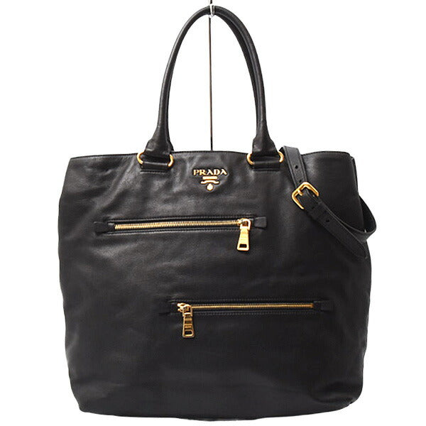 Prada Saffiano Leather 2WAY Tote Bag Black