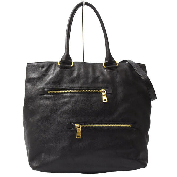 Prada Saffiano Leather 2WAY Tote Bag Black