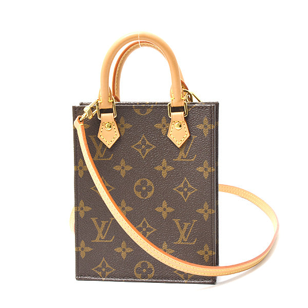 Louis Vuitton Monogram Petit Sac Plat Handbag M81295 in Great Condition