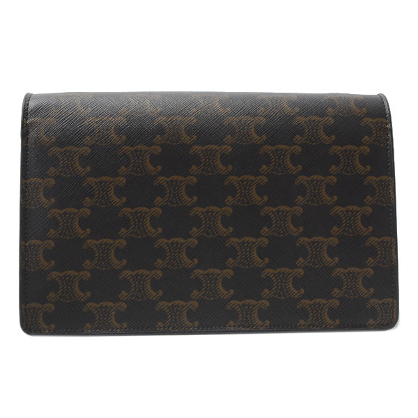 Celine Triomphe Shoulder Pouch Brown